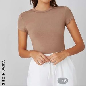 Shein cropped tee tight fit
